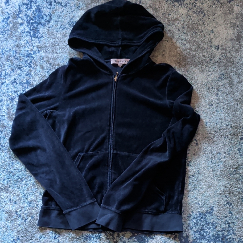 Juicy Couture Navy Velour Hoodie
